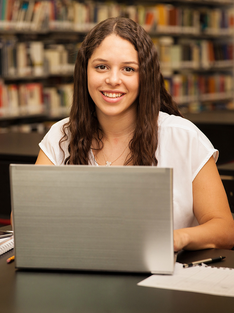 Students working late in the library